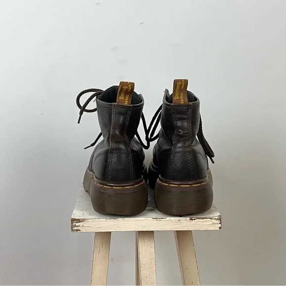 Dr. Martens Brown Combat Boots - Picture 4 of 9